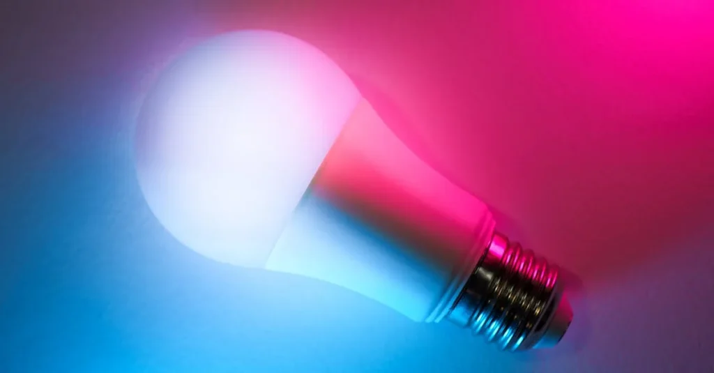 Smart speaker on a white surface