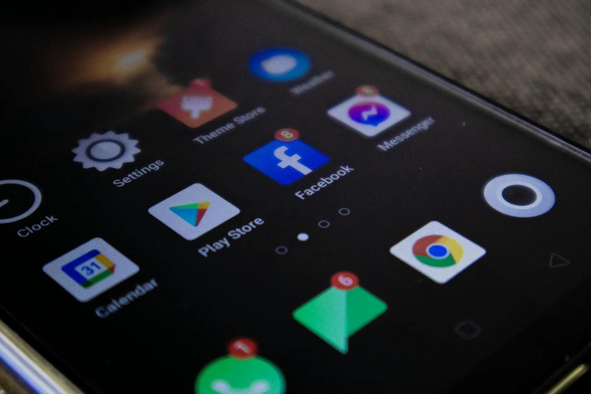 Smartphone showing privacy and data settings screen
