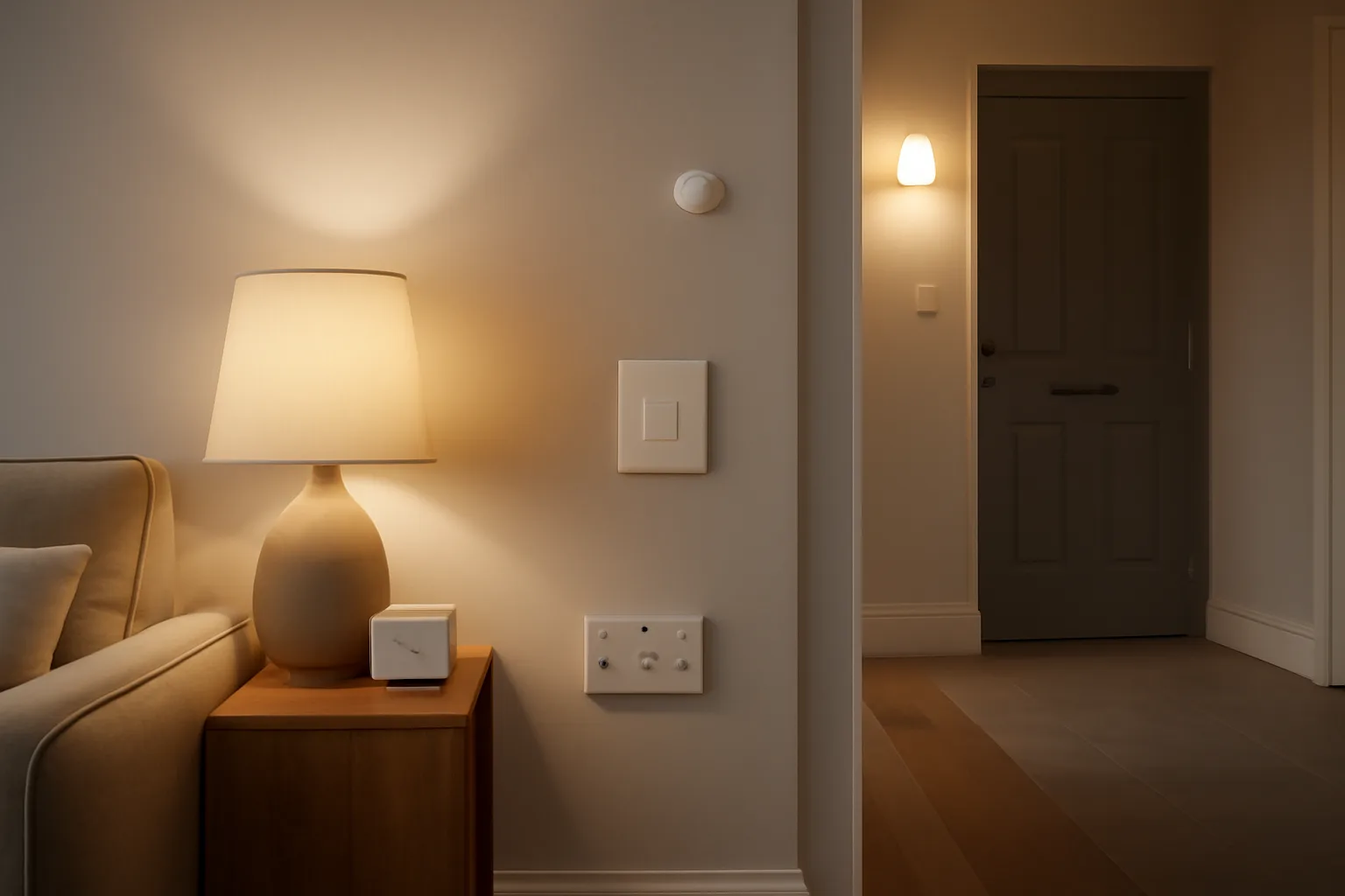 Smart lights, plug and sensors working together in a UK home